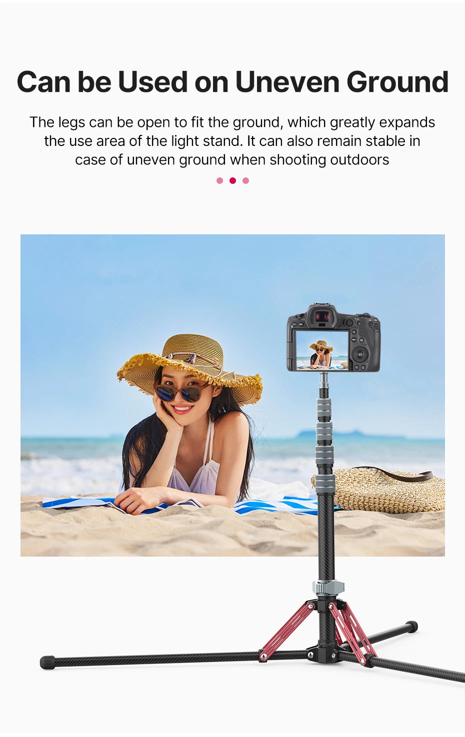 Favolux™ Carbon Fiber Portable Tripod Lighting Stand