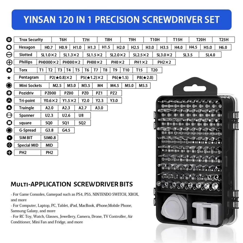 Favolux™ Electronics 115 in 1 Professional Screwdriver Set