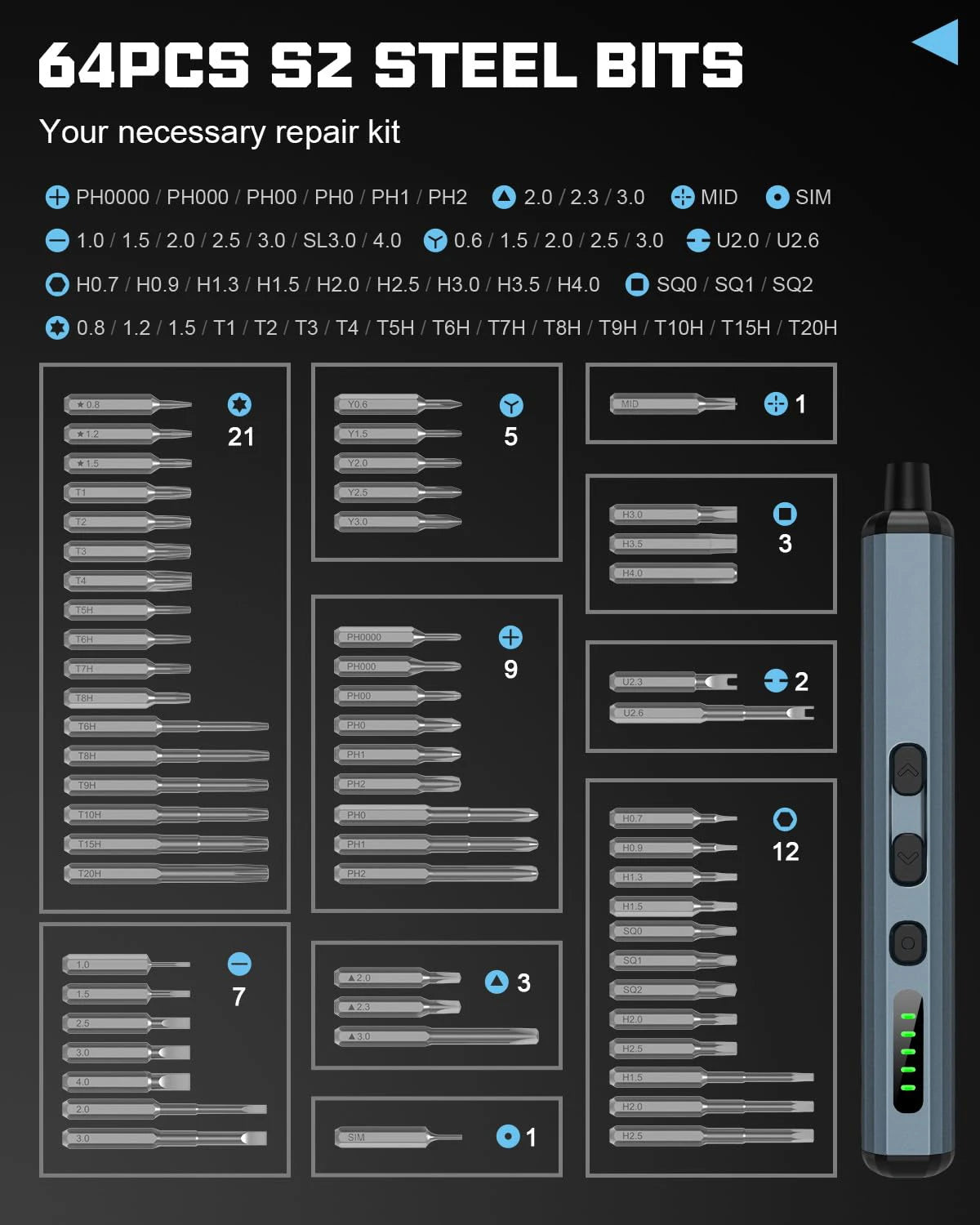 Favolux™ 68 in 1 Electric Precision Screwdriver Set