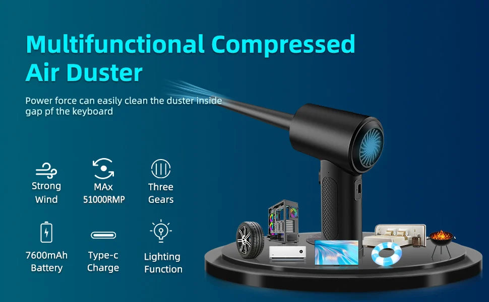 Favolux™ 51000 RPM Cordless Compressed Air Duster