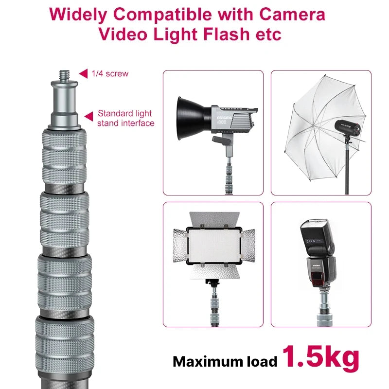 Favolux™ Carbon Fiber Portable Tripod Lighting Stand