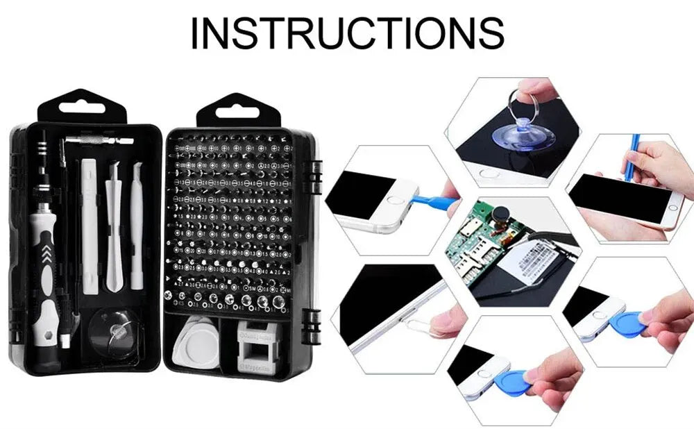 Favolux™ Electronics 115 in 1 Professional Screwdriver Set