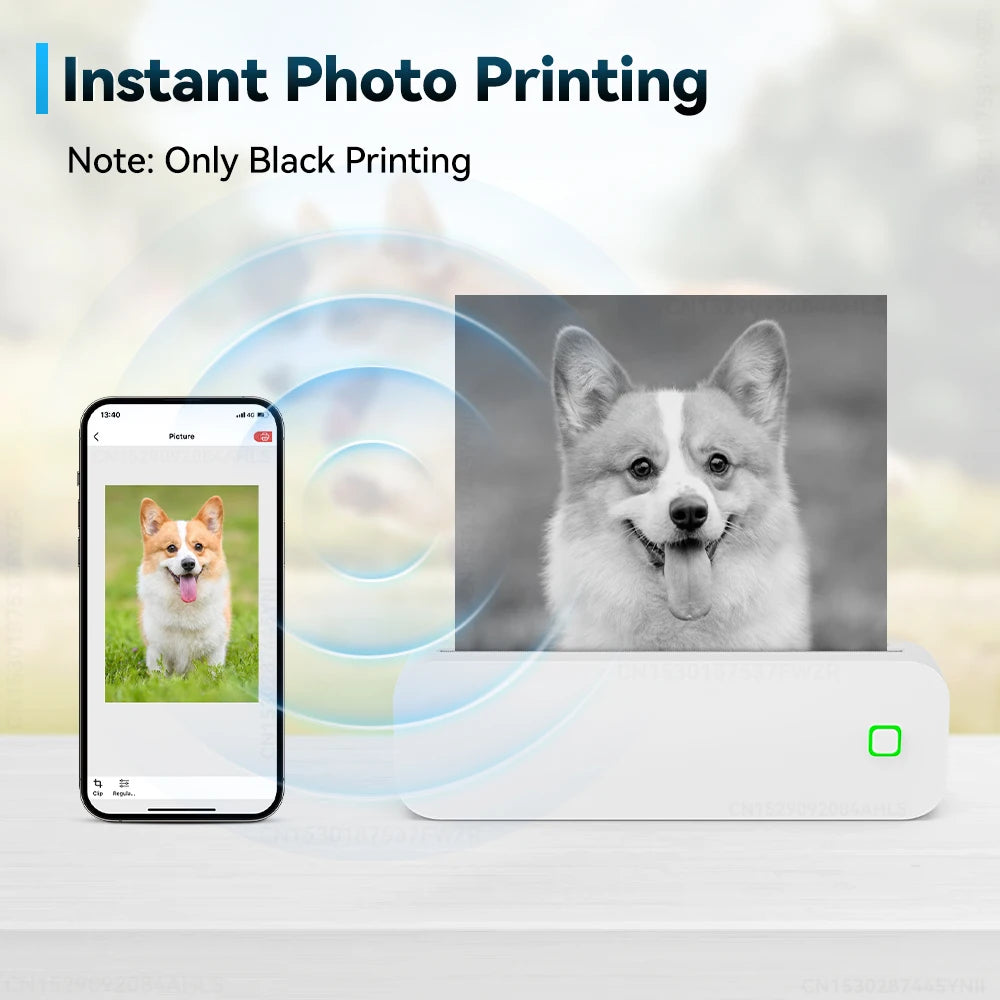 Favolux™ Portable A4 Bluetooth Inkless Thermal Printer