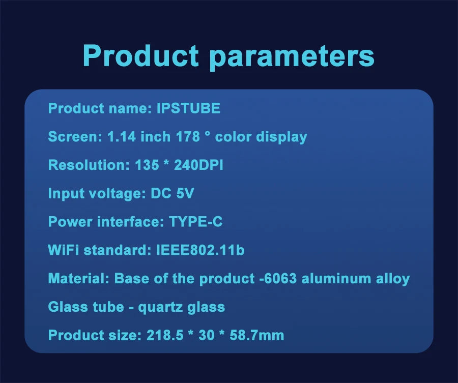 Favolux™ RGB IPS Color Tube LED Clock