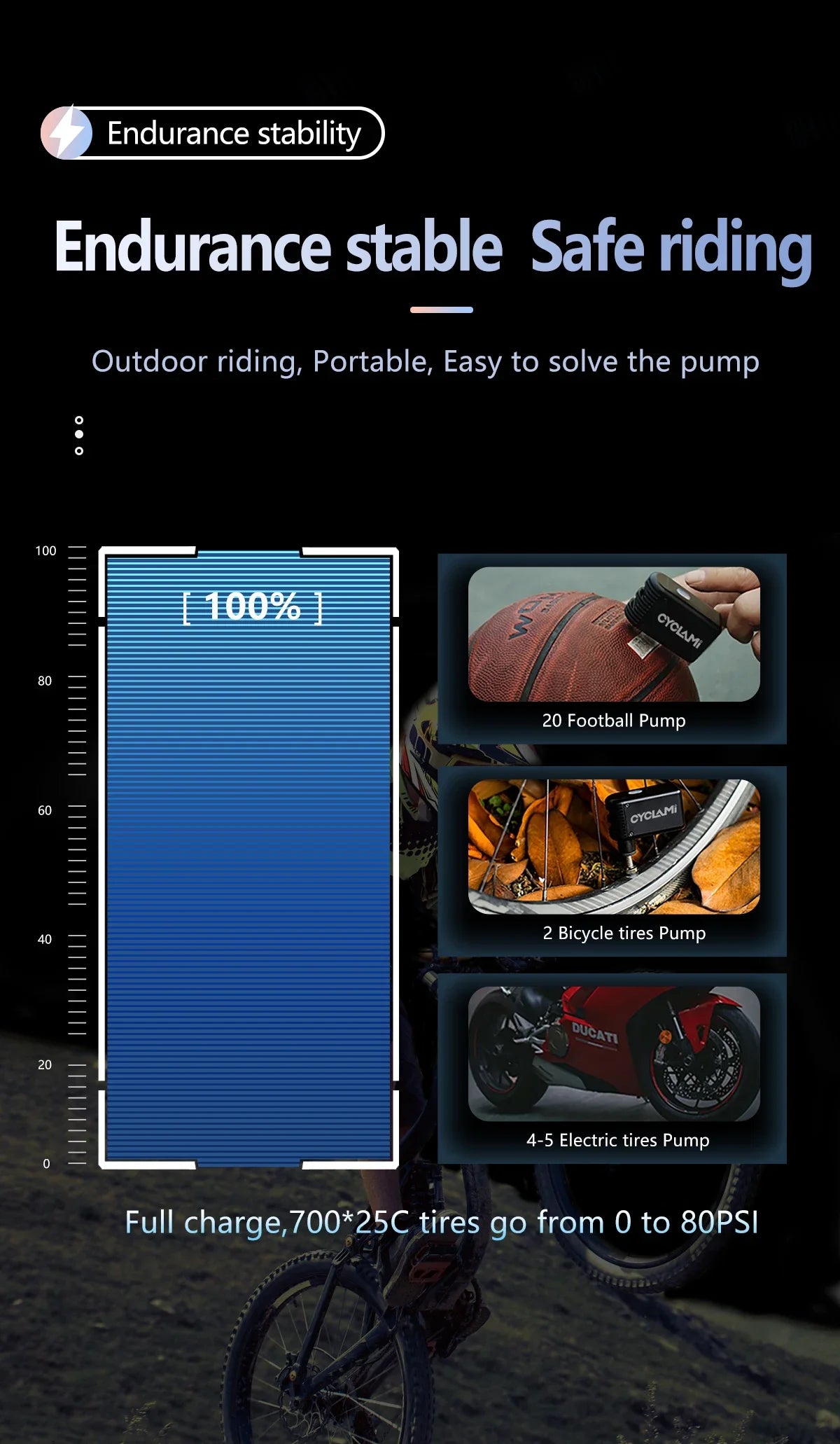 Favolux™ Electric Mini Bicycle Air Pump