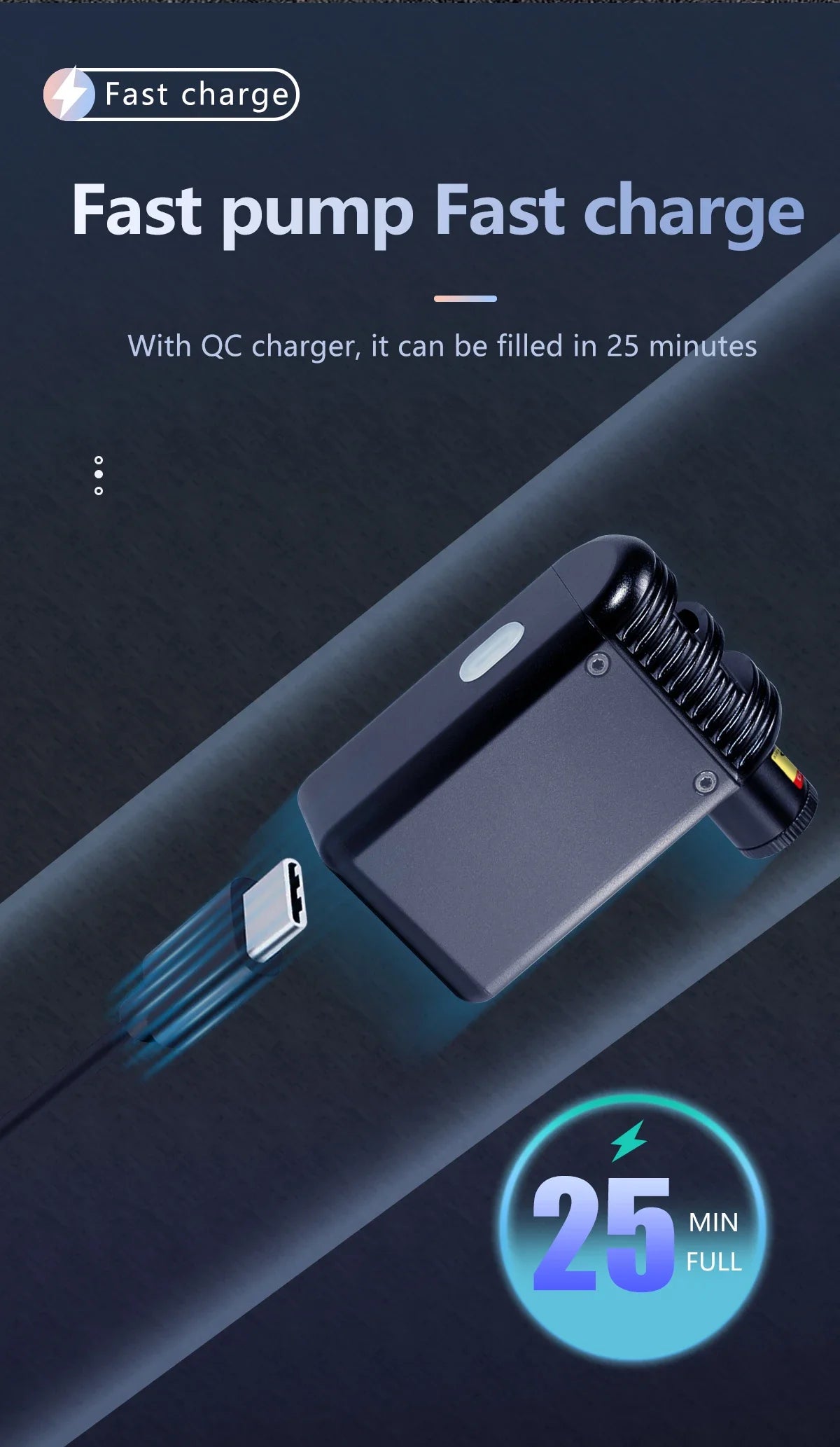 Favolux™ Electric Mini Bicycle Air Pump