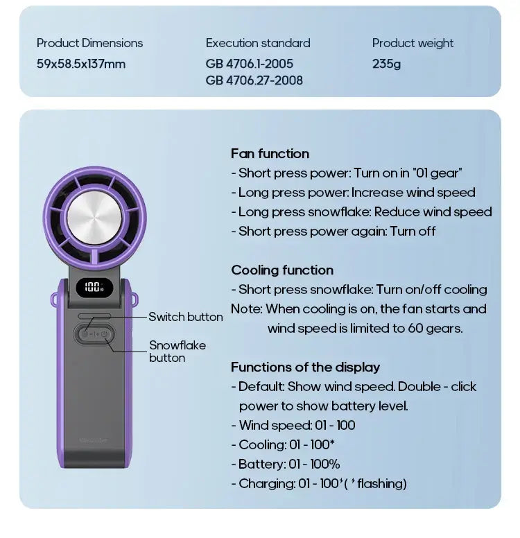 Favolux™ Portable Foldable Mini A/C Chiller Turbo Fan