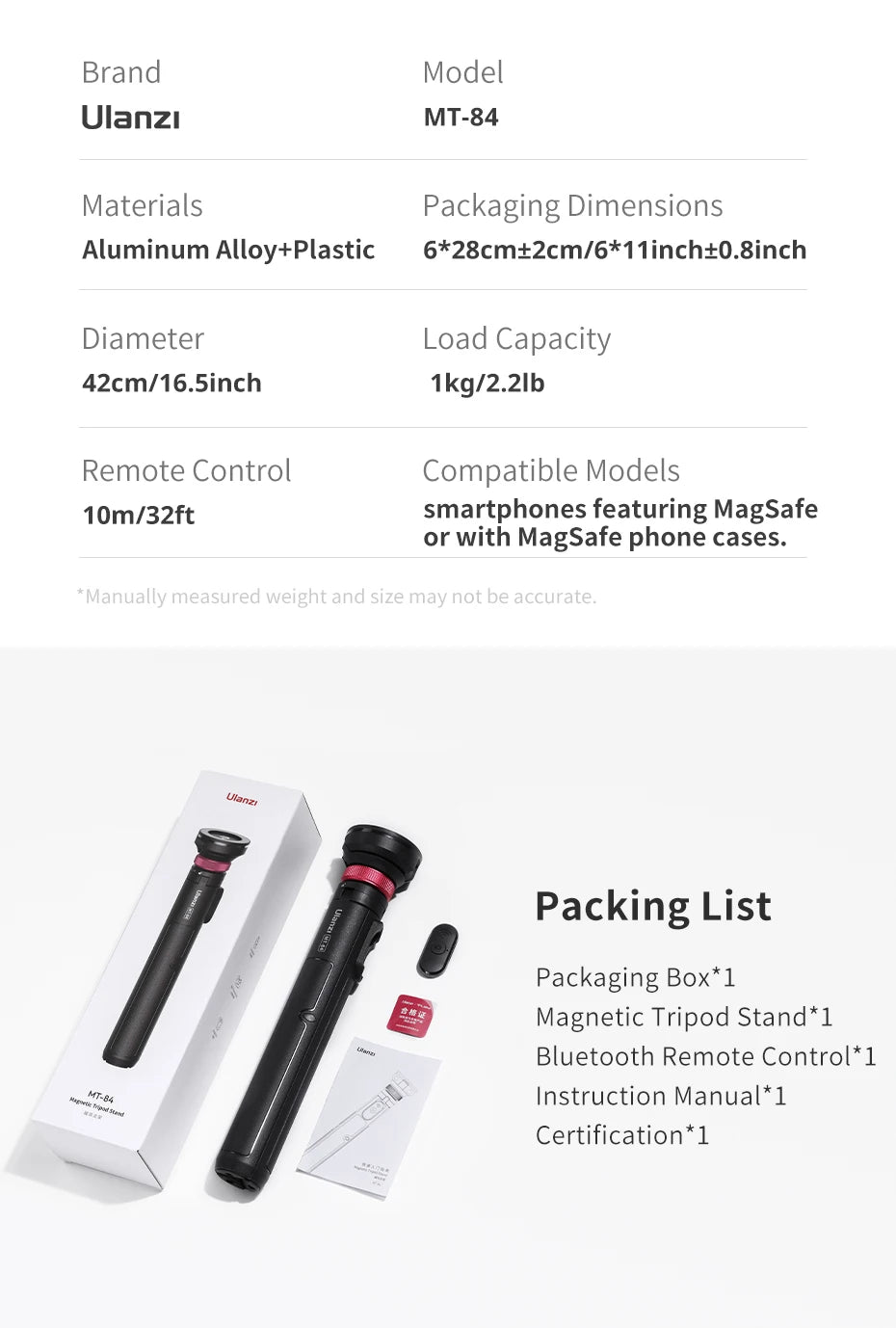 Favolux™ 1.53m 360° Rotation Magnetic Tripod