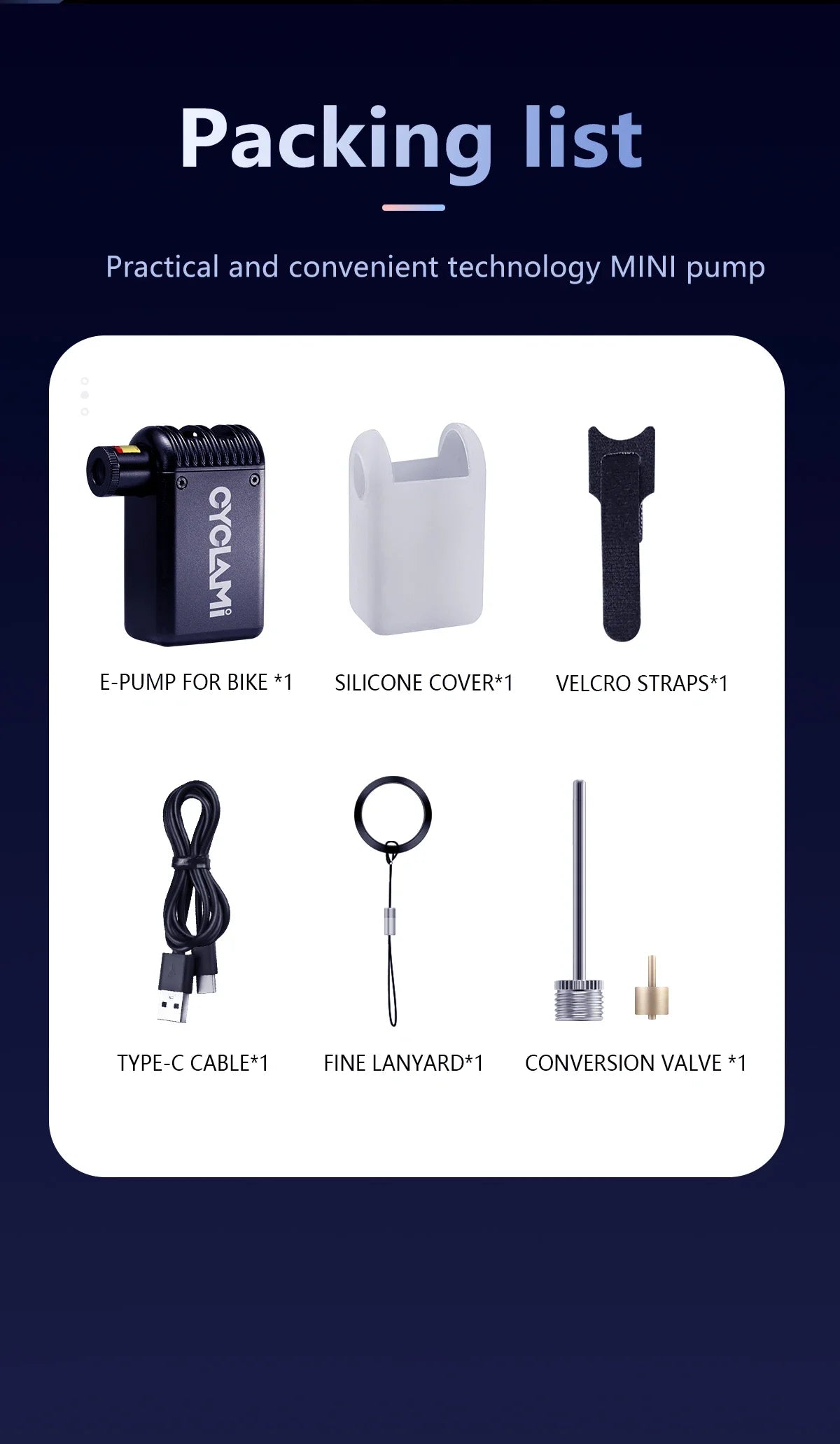 Favolux™ Electric Mini Bicycle Air Pump