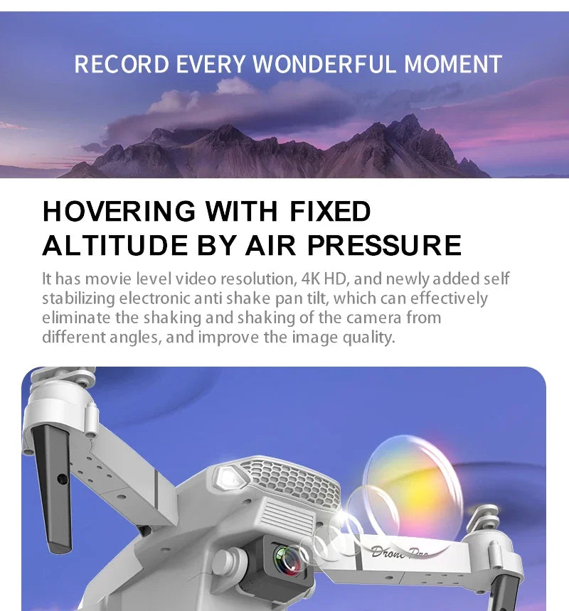 Favolux™ WIFI Wide Angle 4K Quadcopter Camera