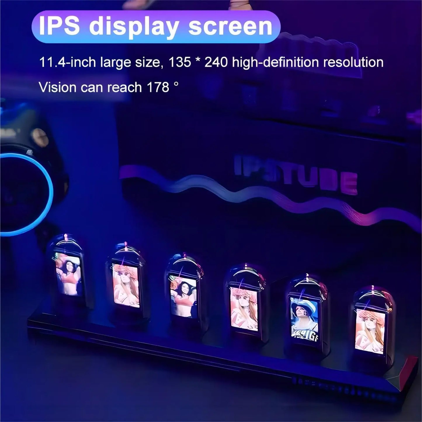 Favolux™ RGB IPS Color Tube LED Clock