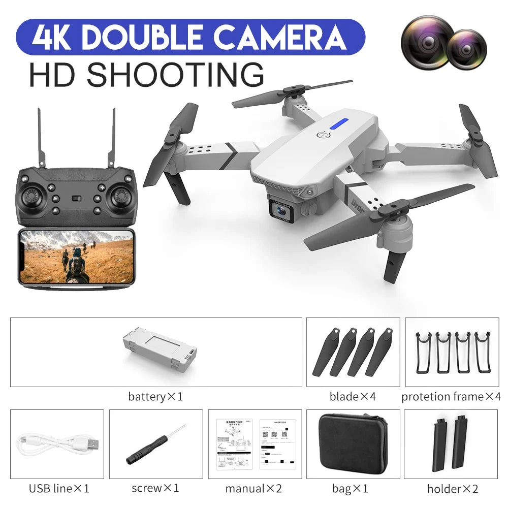 Favolux™ WIFI Wide Angle 4K Quadcopter Camera