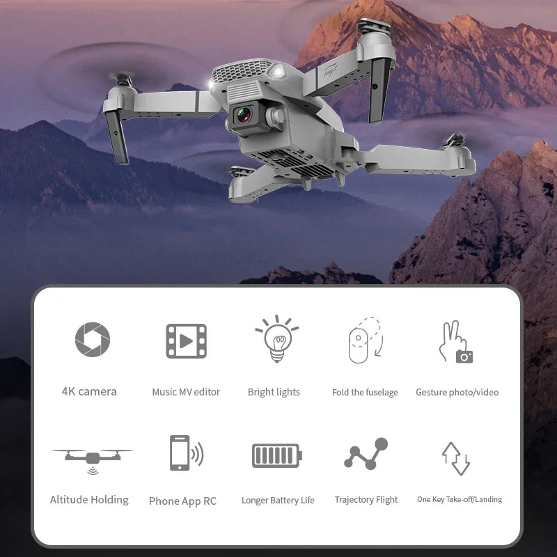 Favolux™ WIFI Wide Angle 4K Quadcopter Camera
