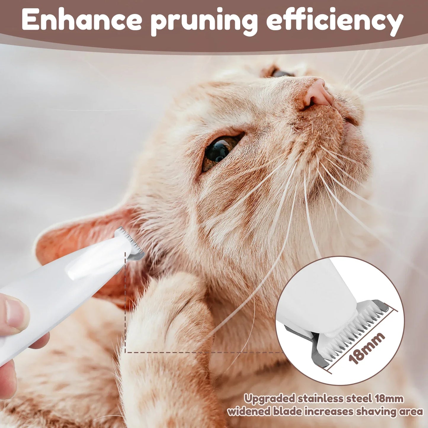 Favolux™ Waterproof Pet Hair Trimmer with LED Light