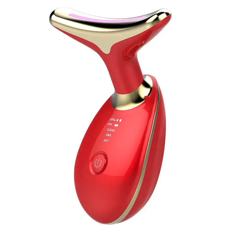 Favolux™EMS Neck Massager - Electric Microcurrent LED Photon Face Beauty Device for Wrinkle Removal and Skin Tightening