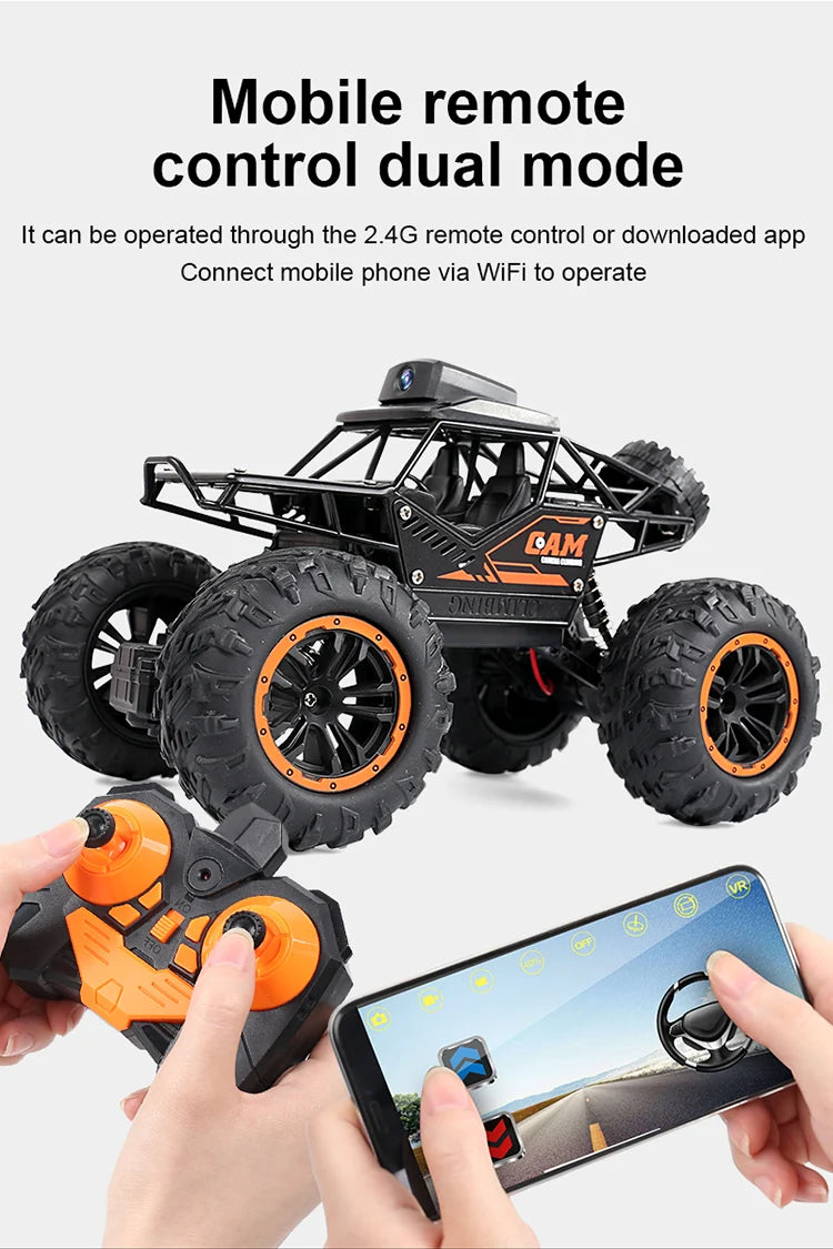 Favolux™ Car With HD Camera FPV WIFI Machine On Remote Control Stunt 1:18 2.4G SUV Radiocontrol Climbing Toys For Kids on a Sign