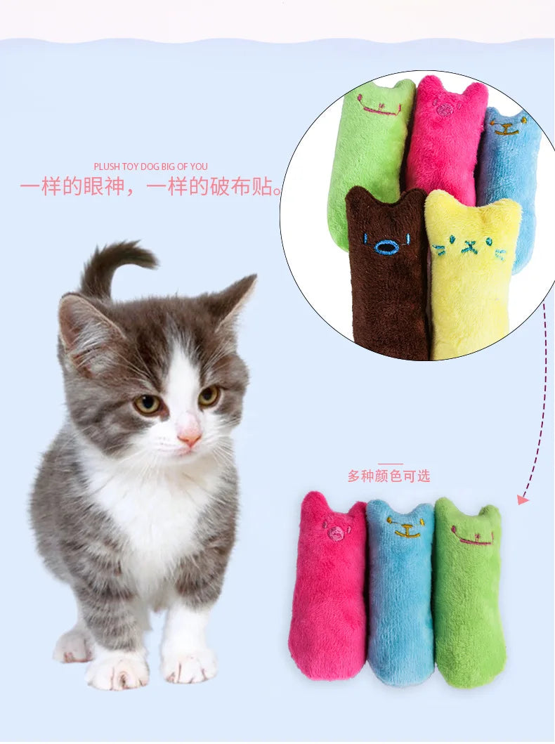 Favolux™ Teeth Grinding Catnip Toys Funny Interactive Plush Cat Toy Pet Kitten Chewing Vocal Toy Claws Thumb Bite Cat mint For Cats