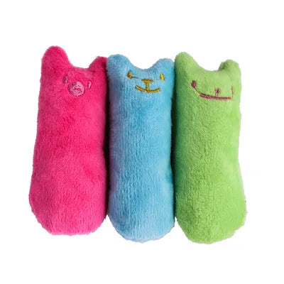 Favolux™ Teeth Grinding Catnip Toys Funny Interactive Plush Cat Toy Pet Kitten Chewing Vocal Toy Claws Thumb Bite Cat mint For Cats