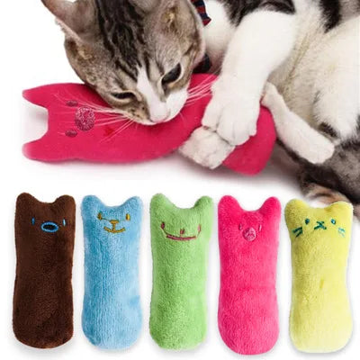 Favolux™ Teeth Grinding Catnip Toys Funny Interactive Plush Cat Toy Pet Kitten Chewing Vocal Toy Claws Thumb Bite Cat mint For Cats