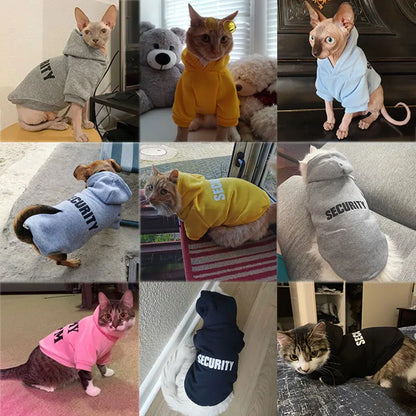 Favolux™ Security Cat Clothes Pet Cat Coats Jacket Hoodies For Cats Outfit Warm Pet Clothing Rabbit Animals Pet Costume For Small Dogs