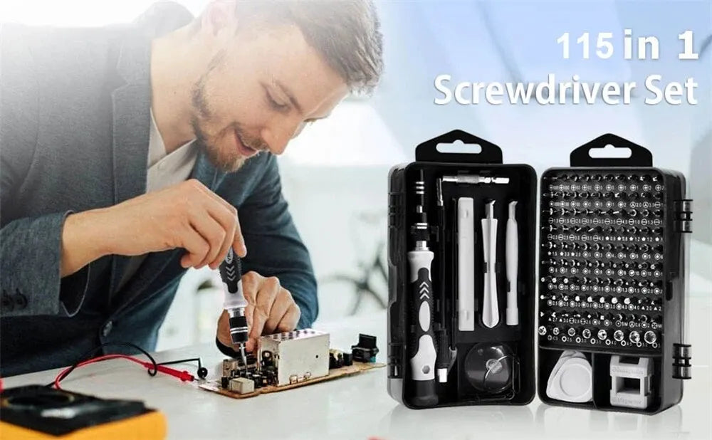 Favolux™ Electronics Screwdriver Set 115 in 1 Precision Screwdriver Tools Nut Driver Professional Magnetic Repair Tools Laptop Repair