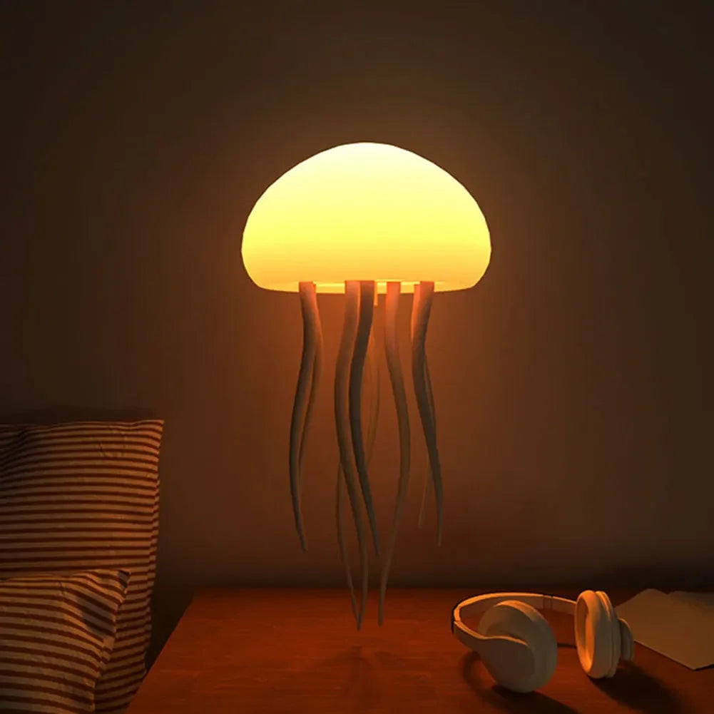 Favolux™ Cartoon Dancing Jellyfish Night Light RGB Gradient Cute Jellyfish Bedside Lamp Voice Control Type-C Charging LED Night Lamp