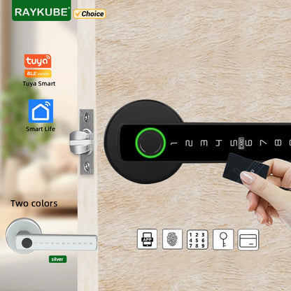 Favolux™ Fingerprint Door Lock Digital Electronic Lock with Password/Key/IC Card/ Smartlife/ Tuya APP Unlock