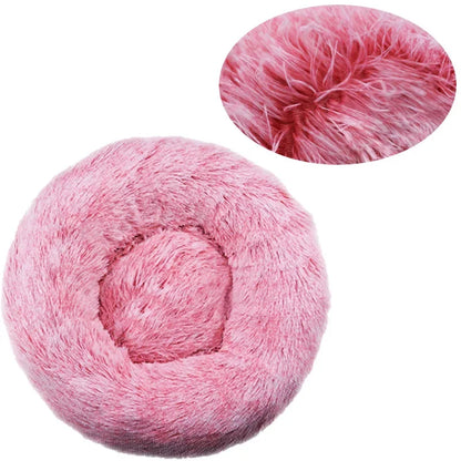 Favolux™ 40-90cm Round Pet Bed for Large Dog Bed Super Soft Cat Bed Long Plush Dog House for Medium Dog House Winter Warm Sleeping