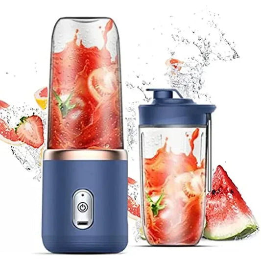 Favolux™ 1/2 pc Blue/Pink Portable Small Electric Juicer Stainless Steel Blade Cup Juicer Fruit Automatic Smoothie Blender Kitchen Tool