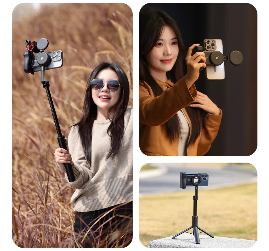 Favolux™ MagSafe Smartphone Camera Shutter Grip Bluetooth Selfie Handle As Camera Photo Stabilizer Vertical Horizontal Shoot