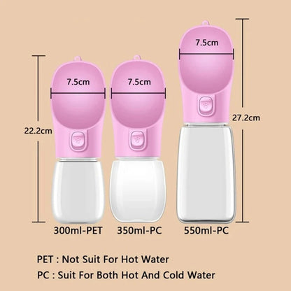 Favolux™ Portable Dog Water Bottle For Small Large Dogs Cat Outdoor Leakproof Walking Drinking Bowls Chihuahua French Bulldog Supplies