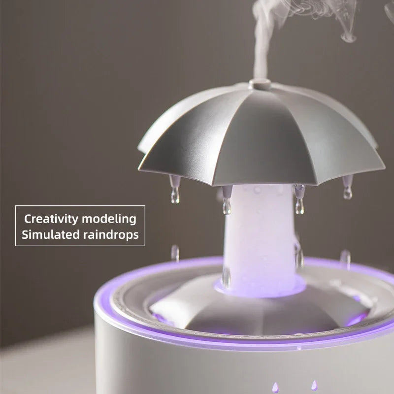 Favolux™ Creative Umbrella Water Drop Air Humidifier with Colorful Light Raindrop Aroma Essential Oil Diffuser Aromatherapy Humidifier