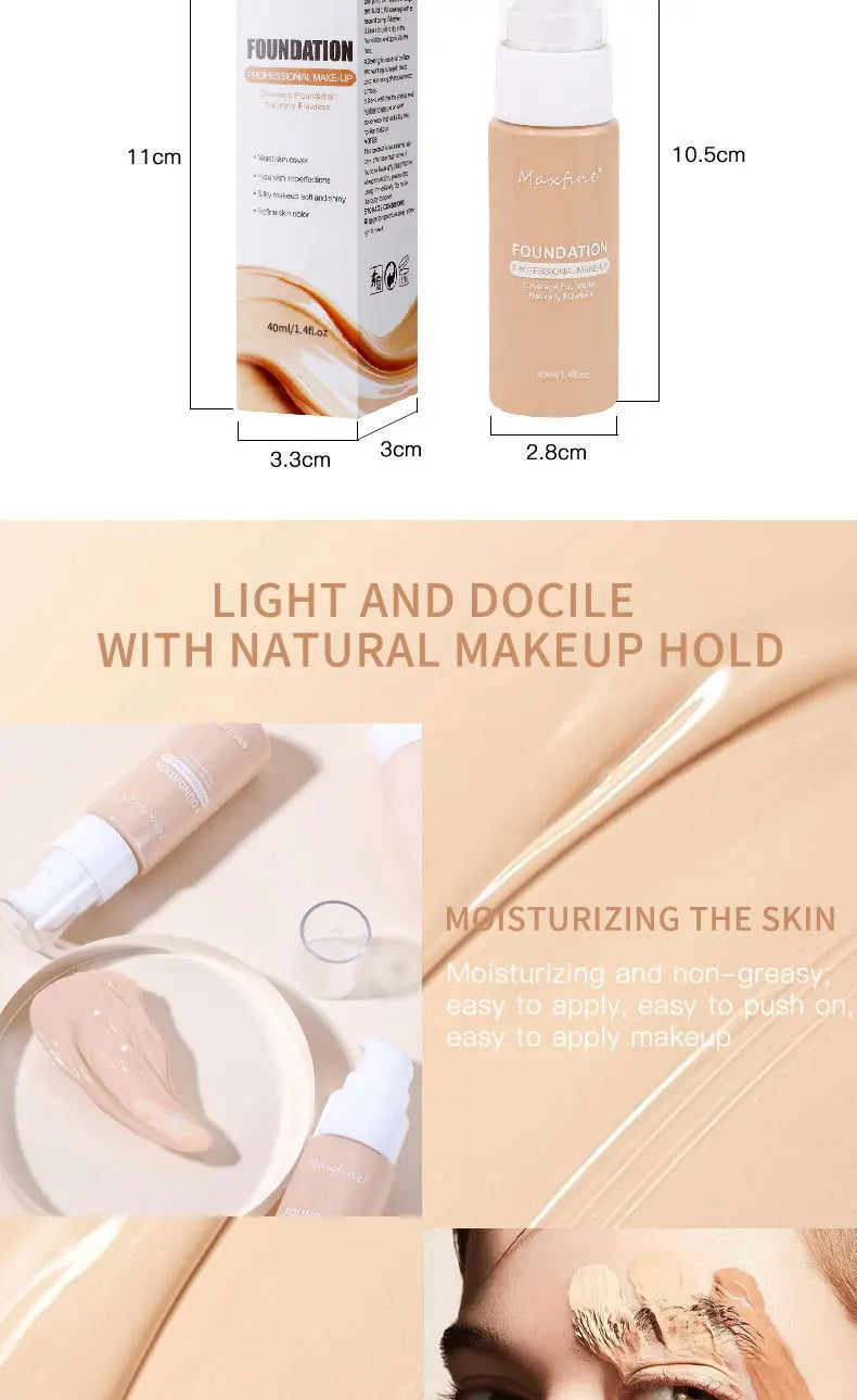 Favolux™ Liquid Foundation Effective Concealer Waterproof Sweat-resistant Makeup Professional Cosmetics