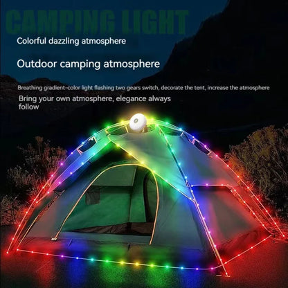 Favolux™ LED Camping Lamp Strip Atmosphere 10M Length Waterproof Recyclable Light Belt Outdoor Garden Decoration Lamp for Tent Room