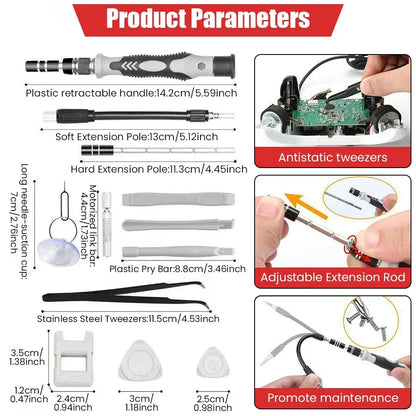 Favolux™ Electronics Screwdriver Set 115 in 1 Precision Screwdriver Tools Nut Driver Professional Magnetic Repair Tools Laptop Repair