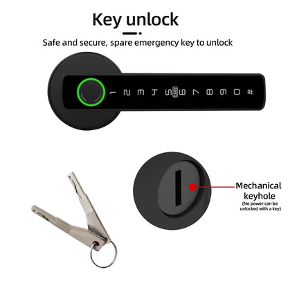 Favolux™ Fingerprint Door Lock Digital Electronic Lock with Password/Key/IC Card/ Smartlife/ Tuya APP Unlock