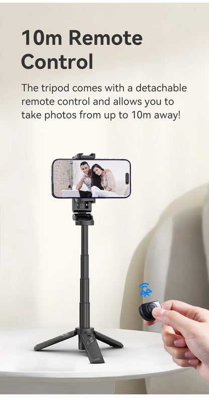 Favolux™ Tripod with Remote 3-in-1 Versatility Selfie Stick Phone Grip with Cold Shoe Mounts Vertical Horizontal Shooting