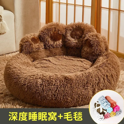 Favolux™ Kennel Winter Warm Medium and Large Dog Corgi Golden Retriever Dog Bed Velvet Sofa Sleeping Mat Four Seasons Pet Supplies