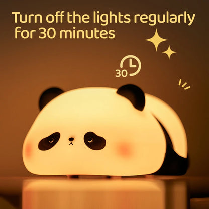 Favolux™ LED Night Light Cute Animal Panda Rabbit Illumination Light USB Charging Timed Bedside Decoration Children's Desktop Light Birth