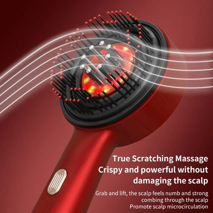 Favolux™ Electric Vibration Massage Comb Red Light Therapy Hair Growth Massage Scalp Brush Anti Hair Loss Liquid Oil Applicator Hair Care