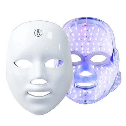 Favolux™ 7 Colors LED Facial Mask Photon Therapy Face Skin Care Mask Anti Acne Therapy Skin Rejuvenation Wrinkle Removal Face Beauty Mask