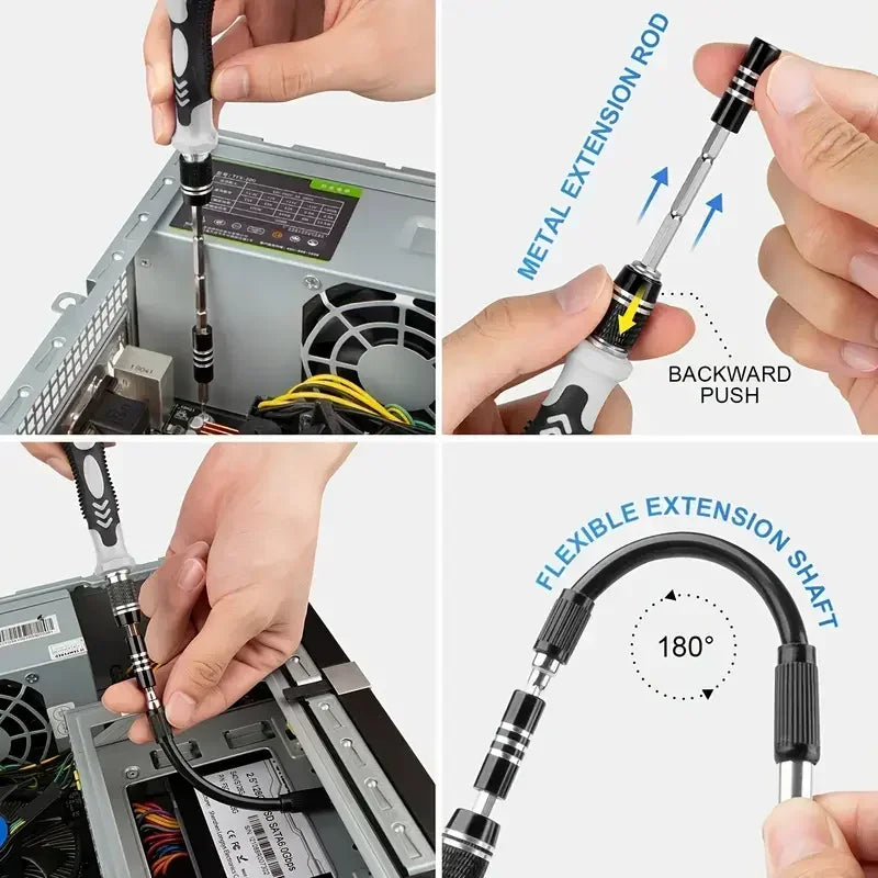 Favolux™ Electronics Screwdriver Set 115 in 1 Precision Screwdriver Tools Nut Driver Professional Magnetic Repair Tools Laptop Repair