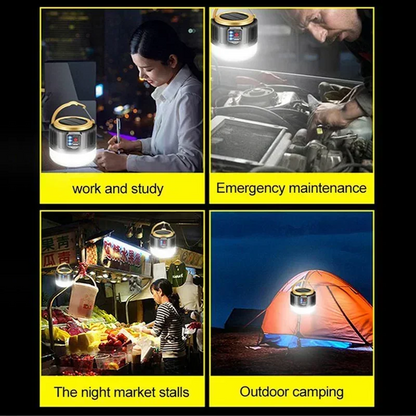 Solar Camping Light Power Bank LED Camping Lanterns With Remote Control Waterproof Outdoor Tent Light Rechargeable Flashlight