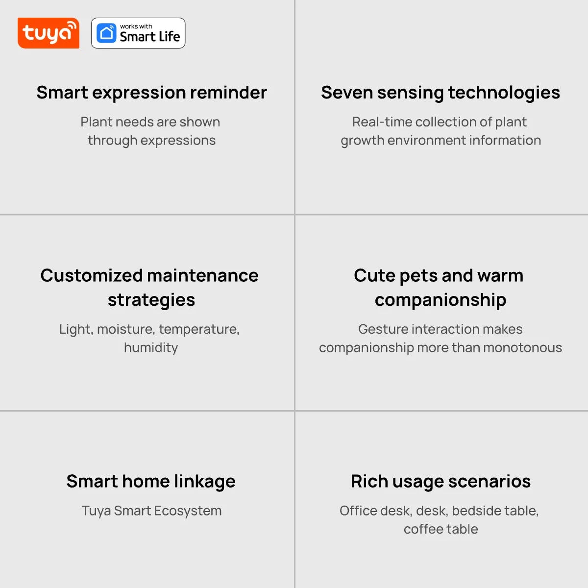 Favolux™ Smart Planter,Endless Fun Over 49 Rich Expressions,7 smart sensors,AI Chips Make Raising Plants Easy and Fun