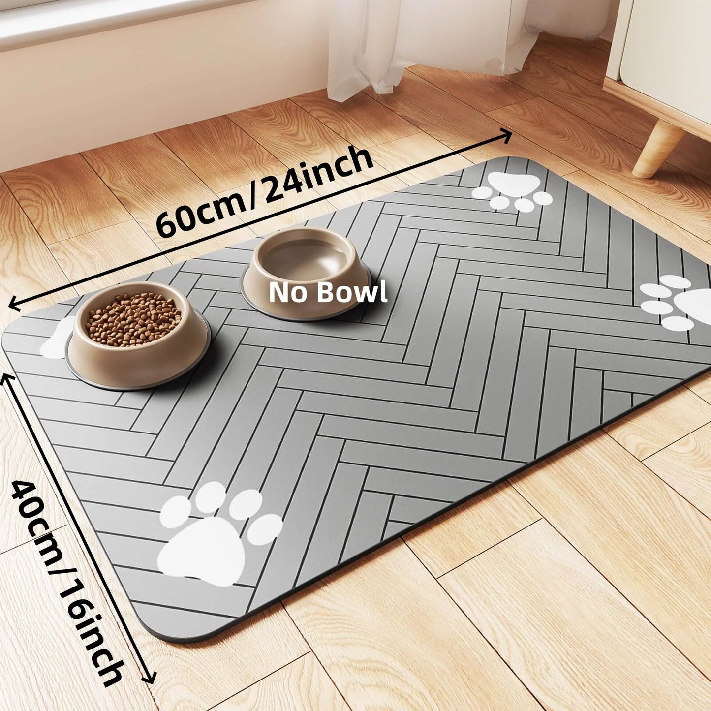 Favolux™ Pet Feeding Mat-Absorbent Pet Placemat for Food and Water Bowl, with Waterproof Rubber Backing, Quick Dry Water Mat for Dog Cat