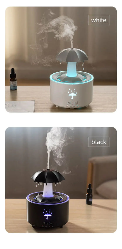 Favolux™ Creative Umbrella Water Drop Air Humidifier with Colorful Light Raindrop Aroma Essential Oil Diffuser Aromatherapy Humidifier