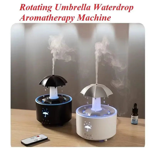 Favolux™ Creative Umbrella Water Drop Air Humidifier with Colorful Light Raindrop Aroma Essential Oil Diffuser Aromatherapy Humidifier