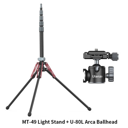 Favolux™ 1.9M Carbon Fiber Lighting Stand Portable Tripod Photography Light Stand for LED Light Flash Softbox Travel Monopod