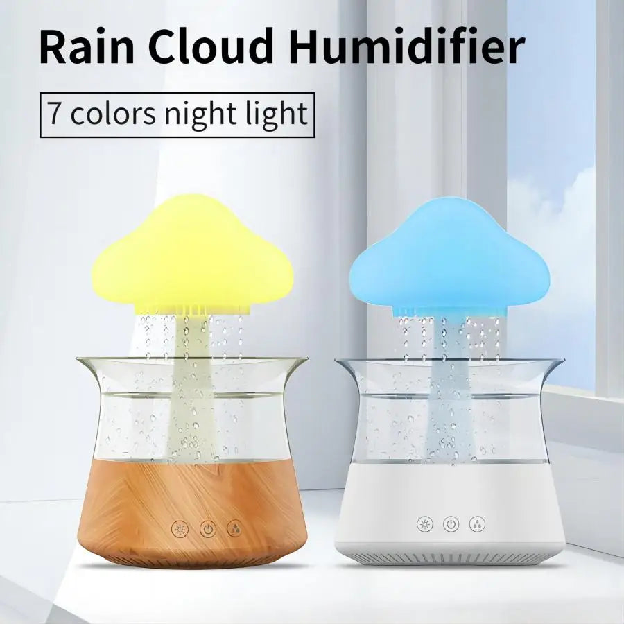 Favolux™ Relax Cloud Rain Diffuser Humidifier Raindrop Aromatherapy Machine Ultrasonic Atomization Humidification Colorful Lamp