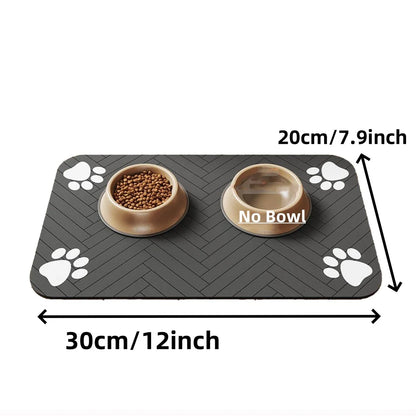 Favolux™ Pet Feeding Mat-Absorbent Pet Placemat for Food and Water Bowl, with Waterproof Rubber Backing, Quick Dry Water Mat for Dog Cat